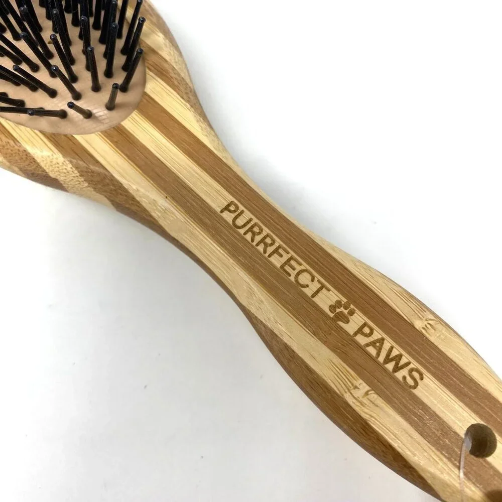 Bath & Body Works Perfect Paws Pin and Bristle Brush Wooden Handle Dogs